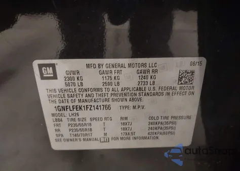 2015 Chevrolet Equinox 1Lt from USA, damaged, VIN 1GNFLFEK1FZ141766